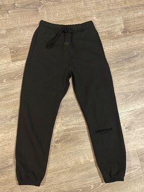 ESSENTIALS Black Logo Jogger Sweatpants small new